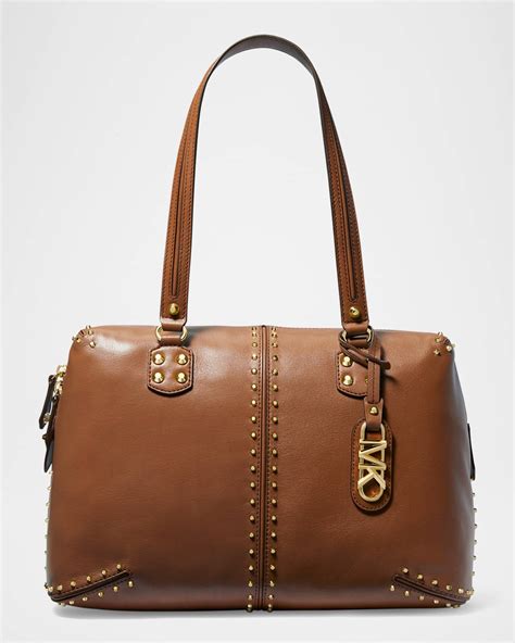 astor large studded leather satchel.